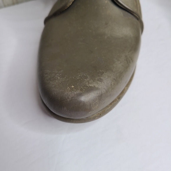 Loeffler Randall Grey Lace Up Rubber Rain Boots Preowned Size 10 Ladies - Picture 9 of 16